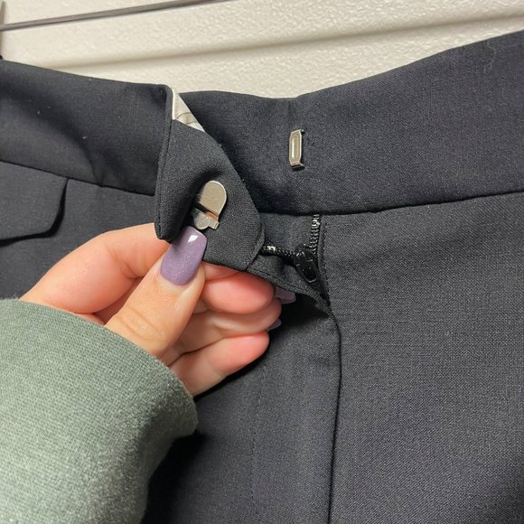 TALBOTS Signature Flare Leg Black Wool Blend Trouser Pants Size 14 - Picture 3 of 12